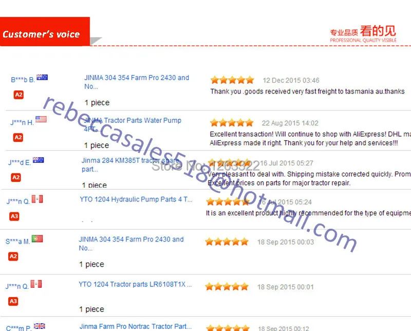 customer feedback for Chinese tractor and engine parts warehouse shipment.jpg