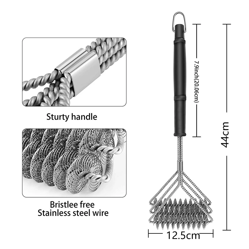 Щетка для гриля комплект из 2 предметов-щетка для гриля барбекю-безопасная щетка для гриля с Heavy Duty катушки из нержавеющей стали-лучший щетка для чистки барбекюшницы