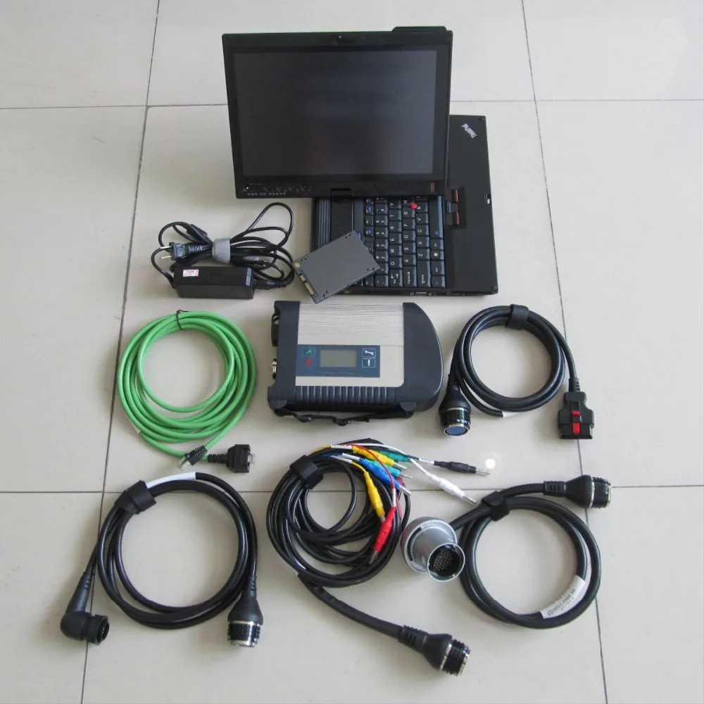  2019 neueste mb stern-diagnose-tool sd c4 verbinden mit schnelle geschwindigkeit ssd in x200t 20190
