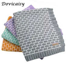 Детское вязаное Пеленальное Одеяло в белую клетку, детское одеяло для новорожденных, Зимняя Толстая розовая коляска для новорожденных, постельные принадлежности, одеяло s