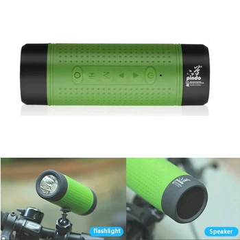 

Newest PD-X1 Bicycle Bluetooth v4.0 Speaker Portable FM Radio TF Card Power Bank Bike Cycling Music MP3 LED Flashlight 4000mAh