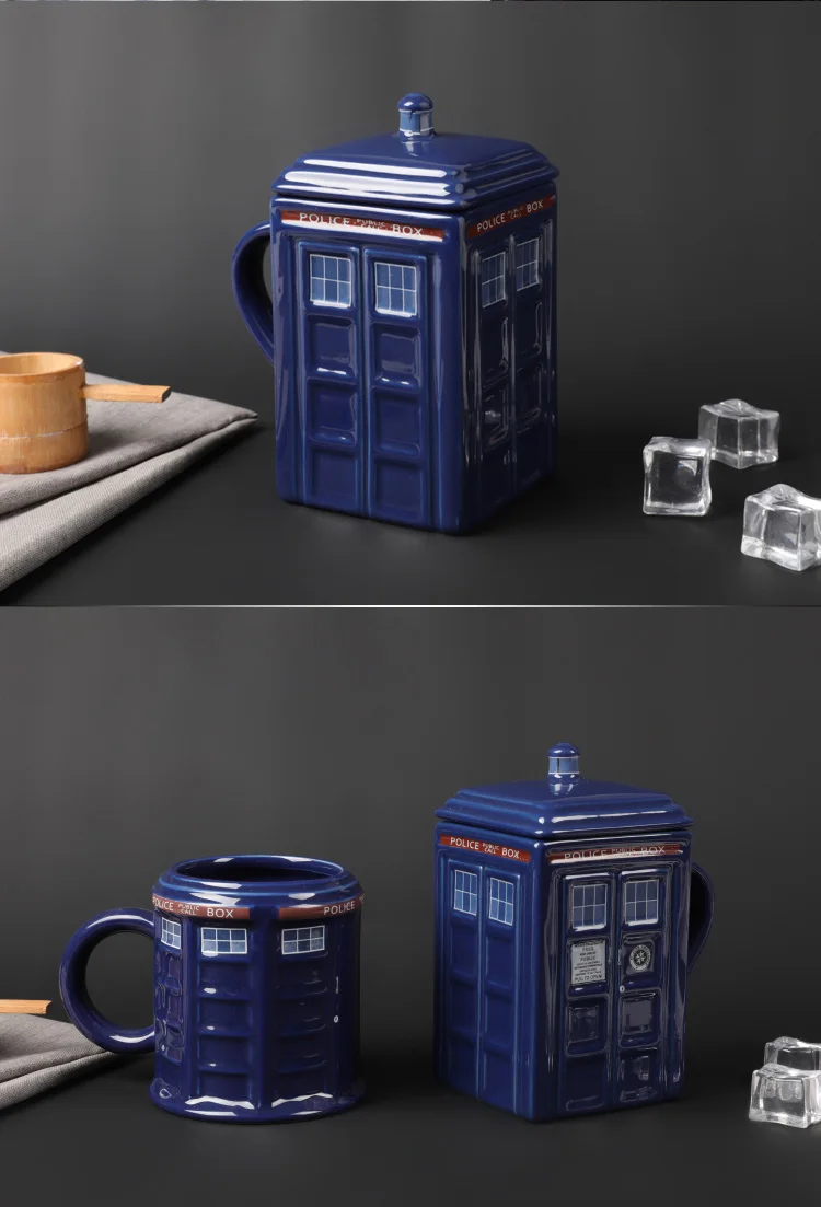 Doctor Who кофейные кружки Tadis Police Box чашки и кружки расписанные вручную аниме прохладный знак большой емкости посуда для напитков