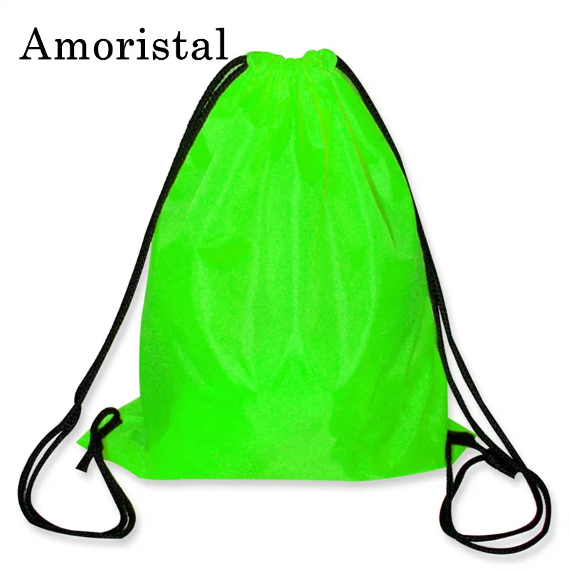 

Portable Unisex Drawstring Bag Polyester Women String Sack Beach Backpack Male Folding Shopping Bag Men Football Bags Cheap B219