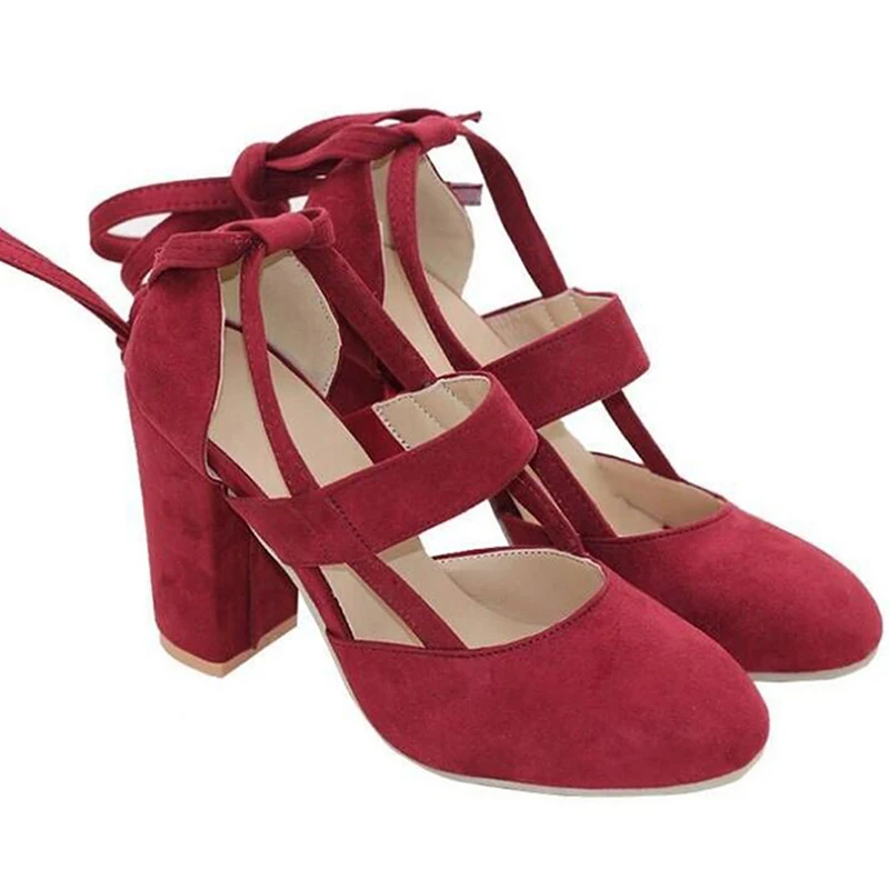 Women Pumps Plus Size 35-43 Women Heels Chaussures Femme Gladiator Summer High Heels For Party Wedding Shoes Thick