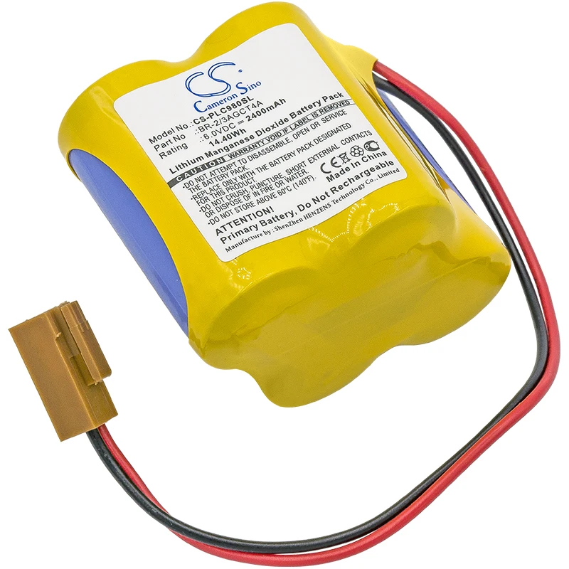 Обновленная батарея Cameron Sino для Fanuc A98L00310025 A98L-0031-0025 BR2/3AGCT4A PLC Li-MnO2 2400 мАч/14.40Wh |