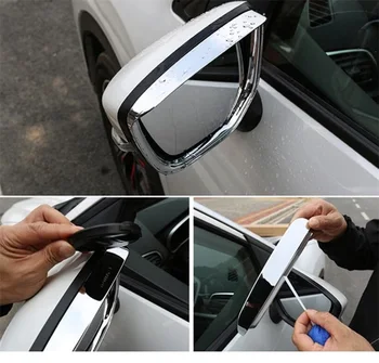 

For Mitsubishi Eclipse Cross 2017 2018 2019 Rearview Mirror Rain Shield Sun Visor Cover Trim Exterior Car Styling Accessories