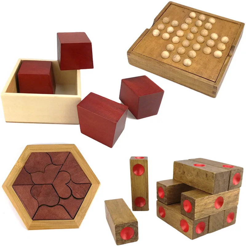 

Puzzle Box Children Adult 3D Wooden Puzzle Mind Game Ancient Chinese Board Game Classical Logic Iq Game Toys For Kids