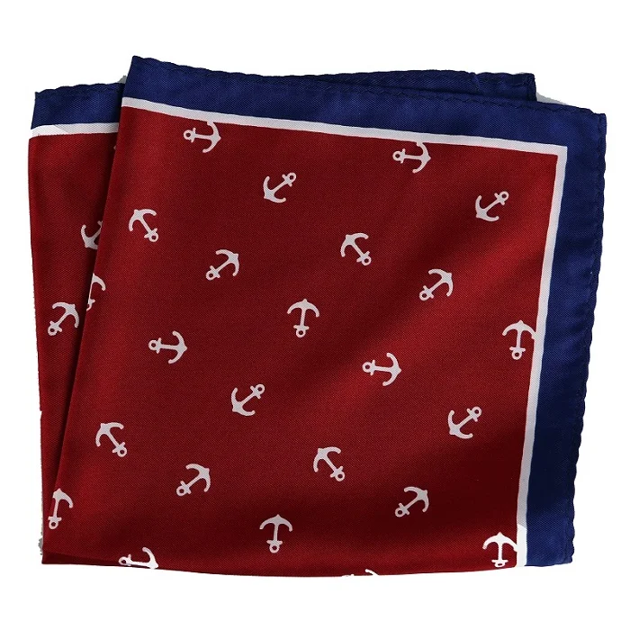 PH116 Pocket Square Портной Смит мужской платок цветочный якорь клетчатый горошек печатных носовой платок из полиэстера бизнес Карманный квадратный 33x33 CM - Цвет: PH116 Pocket Square
