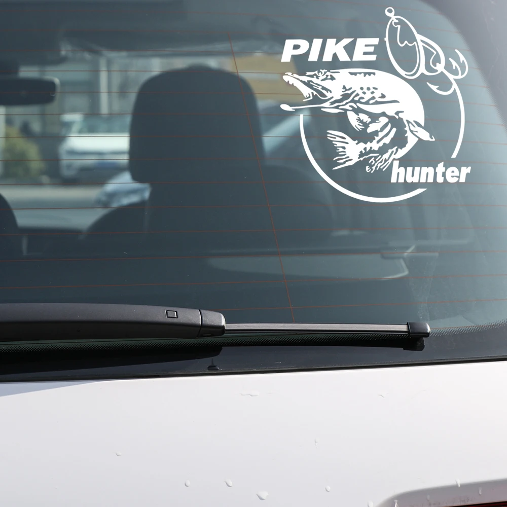

LEEPEE Car Sticker for Window Decoration Auto Fish Decals 14.5cm*15cm Car-styling Creative Fishing Silhouette Pattern