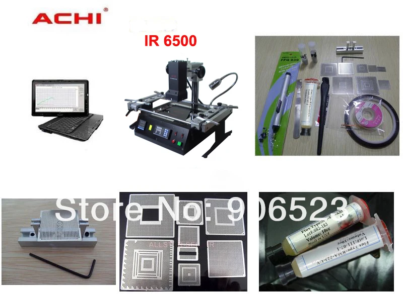 Темный ИК ACHI IR6500 BGA паяльная станция с бесплатным 9 в 1 Набор для реболлинга