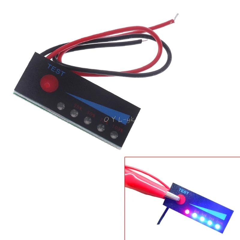 Тестер уровня свинцово кислотных батарей 3 7 В 1S2S3S4S 18650 Li Ion Lipo литиевая батарея 12