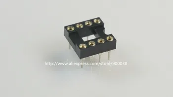 

50pcs 0.100" 2.54mm Pitch IC socket Narrow 8 Position 2x4 8 Pin machine Pin Row spacing 7.62mm DIP Through hole solder