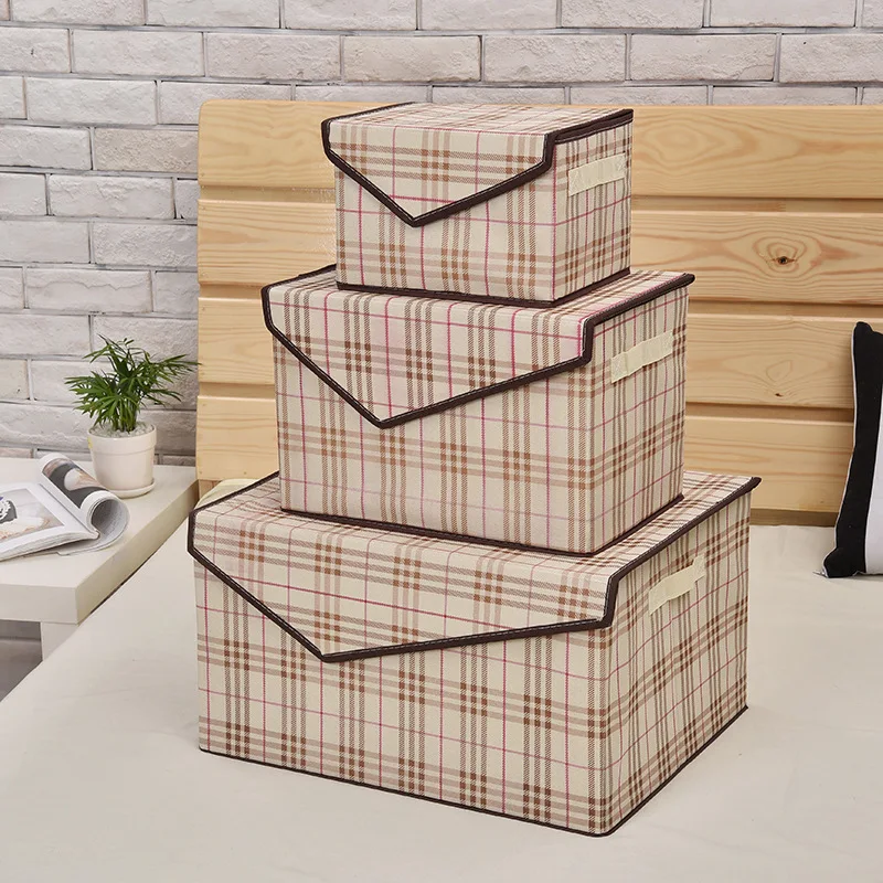 Storage Box with Hood Clothes Socks Toys Snacks Debris Organizer Cosmetics Household Storage Box Cabinet Underwear Storage Bag