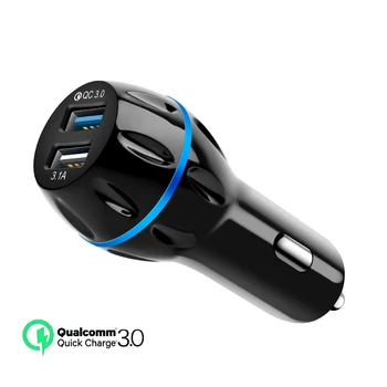 

20 PCS Dual USB Car Charger QC3.0 Quick Charge 3.0 Car USB Adapter 5V3.1A Universal Auto Chargers For iphone XS Samsung S10 S9