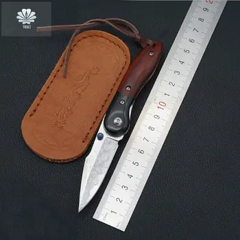 

Trskt Damascus Folding Knife Wood Handle ,Rescue Hunting Knife Survival knives Camping Tool 59Hrc, Dropshipping