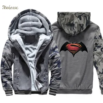 

Batman Hoodie Men Super Hero Hooded Sweatshirt Coat 2018 Winter Warm Fleece Thick Camouflage Jacket Hip Hop Streetwear Homme 4XL