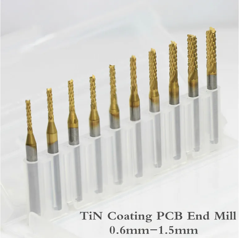 0 6 1 5 мм бесплатная доставка 10 ⑤ кор. CNC фрезерование TiALN покрытием PCB мельница