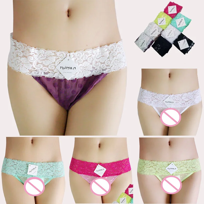 

8color bikini lace Cotton Women Sexy Thongs G-string Underwear Panties Briefs lingerie Ladies T-back intimatewear 1pcs 1706mote