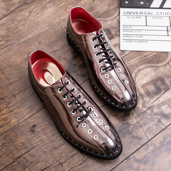 

Men Wedding Dress Shoes British Fashion Patent Leather Men's Shoes Personality Tassel Leisure Outdoor Classic Popular Party Shoe