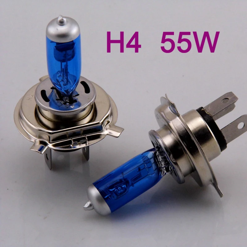QvvCev H4 Xenon Halogen Bulb 12V 55W Headlights Super White 9003 H4