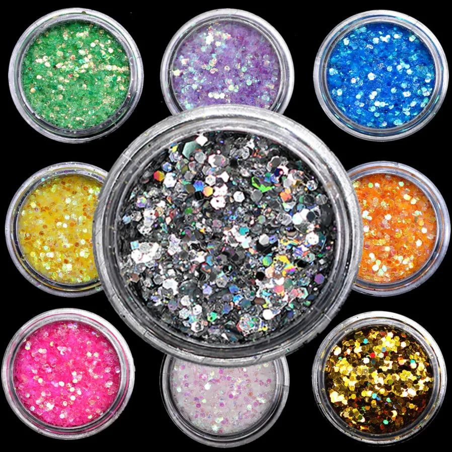 

1 Box Colourful Nail Art Nail Polish Gel Nail Polish White Silver Soak Off UV Gel Polish Glue Lacquer Manicure Varnish Tool