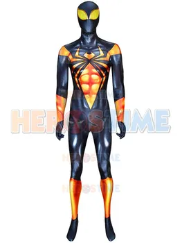 

Black Iron Spider-man Costume 3D Printing DyeSub Cosplay Costumes Spiderman Superhero Zentai Suit For Adult/ Kids/Custom Made