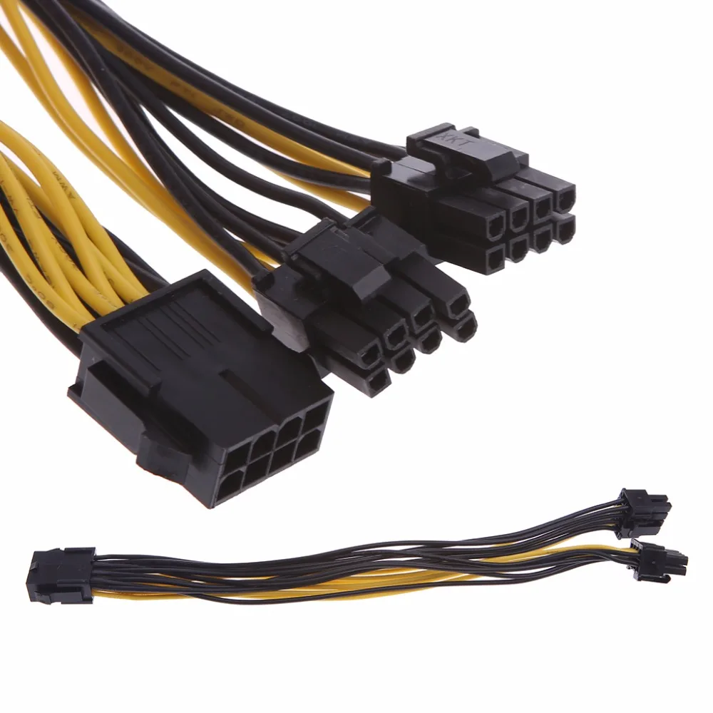 

CPU 8-Pin To Double PCI-E 8-Pin (6P+2P) Splitter Cable Power Supply Cord 25cm For Computer DIY