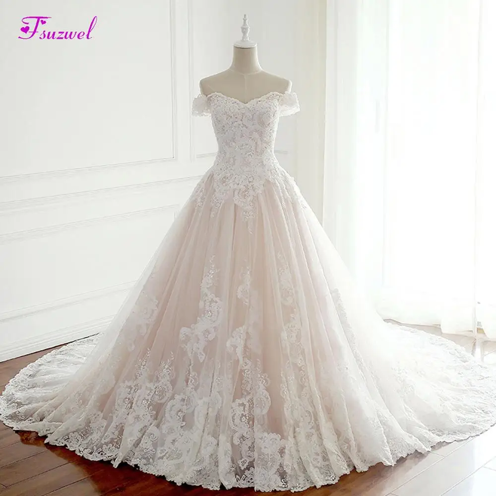 Fsuzwel Glamoroso Vestido De Novia Linea A Con Apliques De Corte 2020 Encantador Cordon Del Cuello Del Amor Vestido De Novia Vestido De Novia Vestido De Noiva De Noivaa Line Wedding Dress Aliexpress