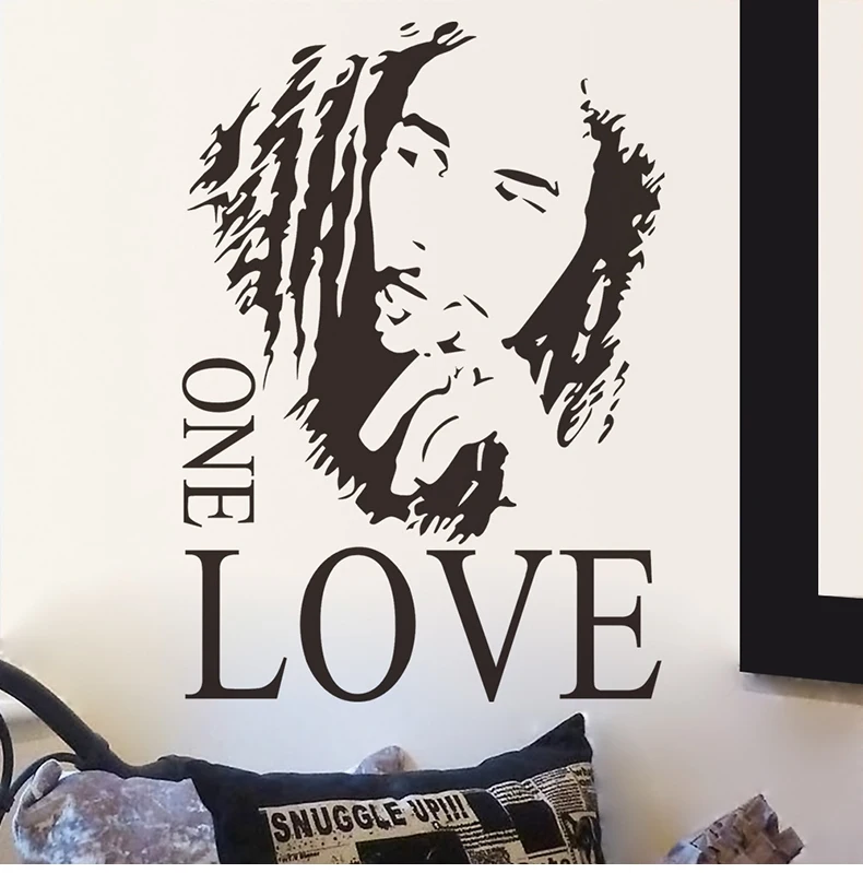 Съемная виниловая настенная наклейка one love BOB MARLEY новый модный домашний арт