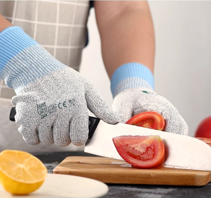 Glass Handing Butcher Labor Kitchen Food Contact HPPE Anti Cut Resistant Proof Safety Work Glove