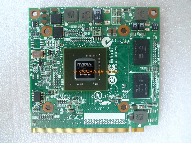 Графический Процессор NVIDIA GeForce 9300 9300M GS 9300MGS G98-630-U2 DDR2 256MB 64Bit MXM II VG.9MG06.001 ноутбук VGA