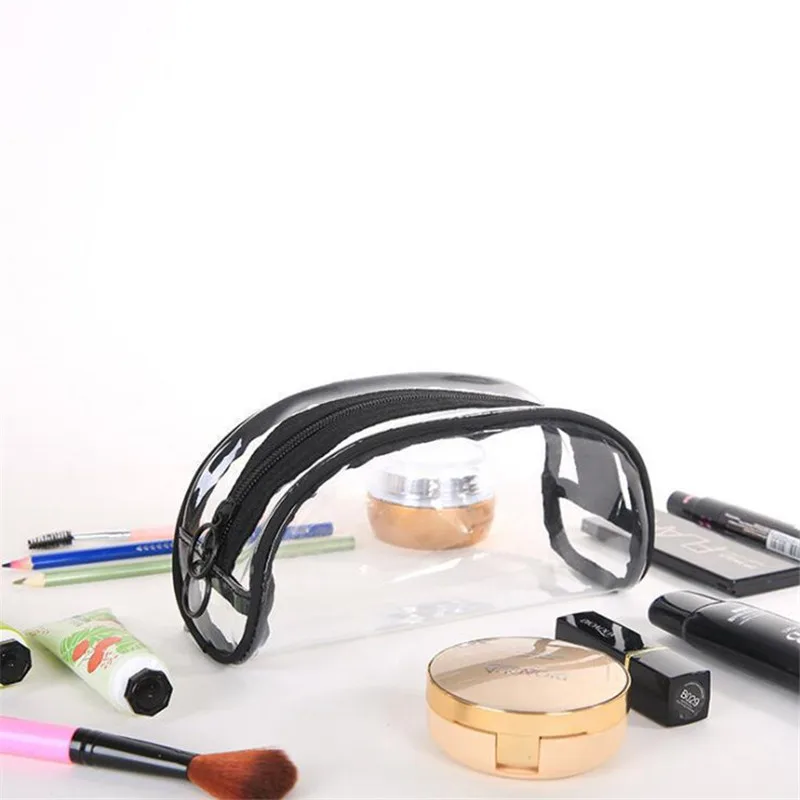 Водостойкий прозрачный ПВХ для ванной косметичка женщин Make Up Case путешествия