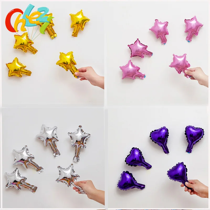 

50pcs/lot 5 Inch Star Heart Shape Aluminum Foil Balloons Inflatable Foil Ballons Wedding Birthday Party Decor supplies Kids toys