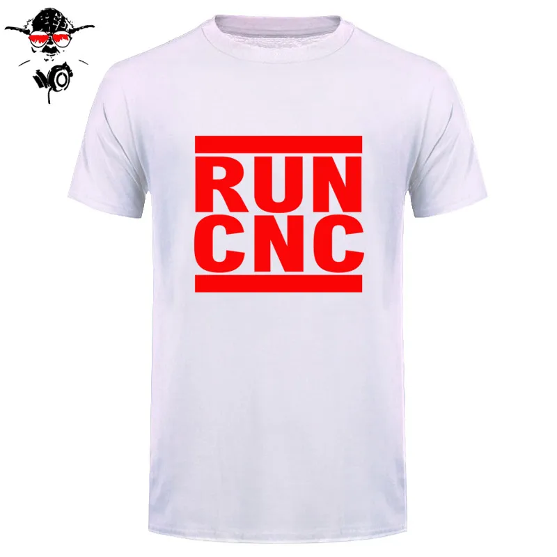 Run CNC черная футболка с ЧПУ машинист код Тернер мельница крутая Повседневная pride Футболка Мужская Унисекс модная футболка забавная - Цвет: white red
