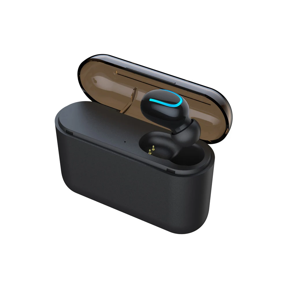 Наушники с Bluetooth 5,0, наушники с громкой связью, Q32 TWS, беспроводные наушники, спортивные наушники, игровая гарнитура, телефон - Цвет: Черный
