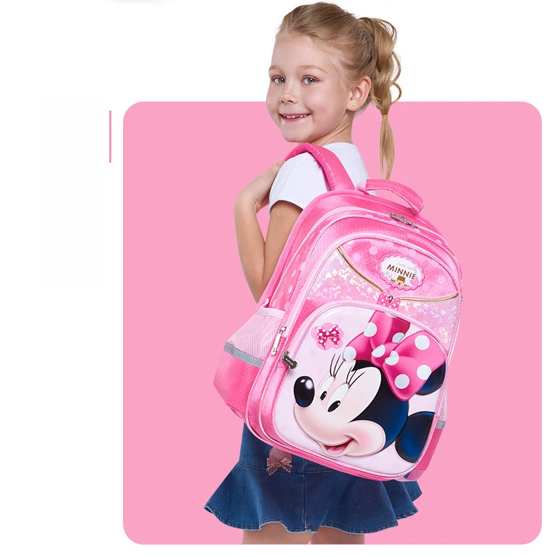 Модный ортопедический рюкзак с рисунком Минни Маус, Детский рюкзак для девочек-подростков