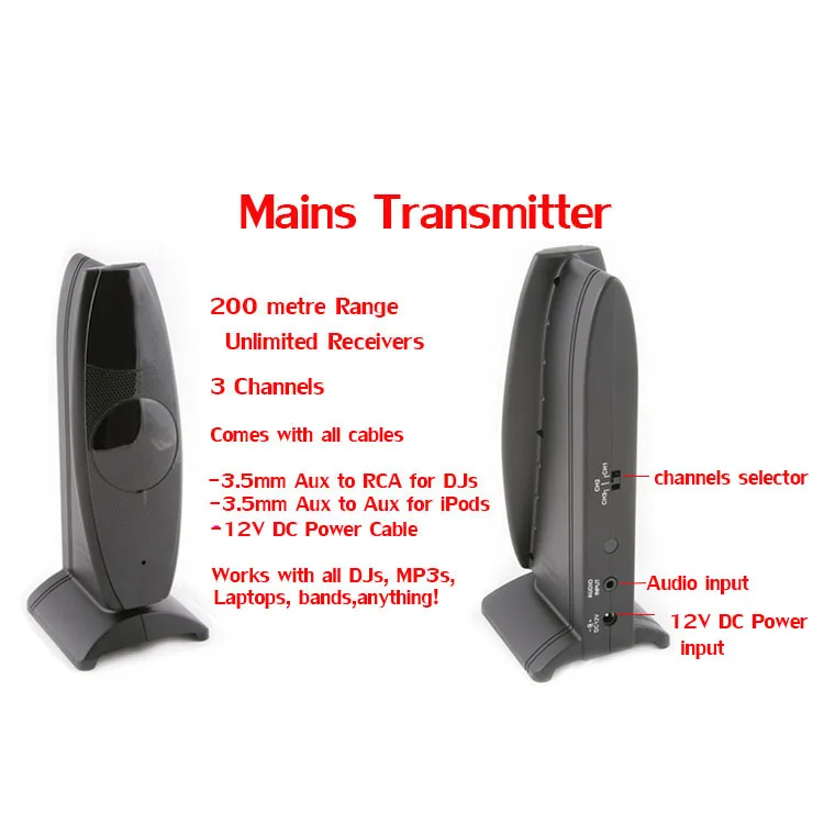 Professional 200 meters Foldable silent disco