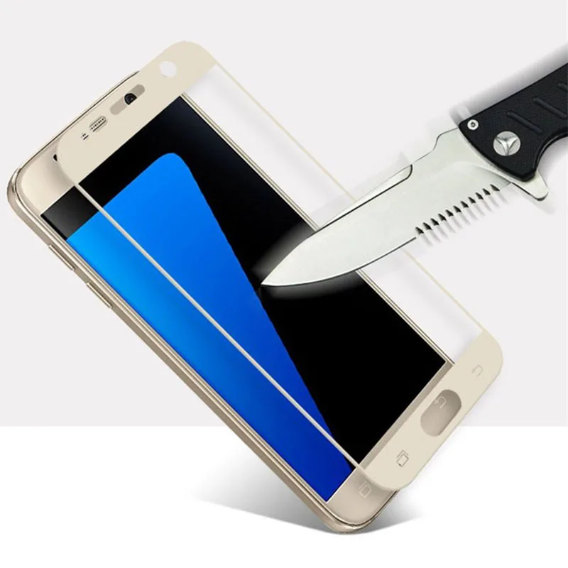 Top Quality 9H Hardness Screen Protector Glass 2.5D Full Cover Arc Tempered Glass For Samsung