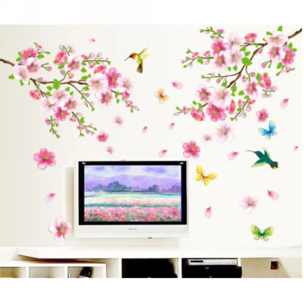 JX-LCLYL Removable Flowers Butterfly Wall Stickers Decal Art Vinyl Mural Room Decor DIY
