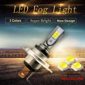 

Hoping Led Fog Lights 2X H4 H7 H8 H9 H11 H10 9005 HB3 9006 HB4 LED ice blue gold yellow white Daytime Running Lights DRL 12V