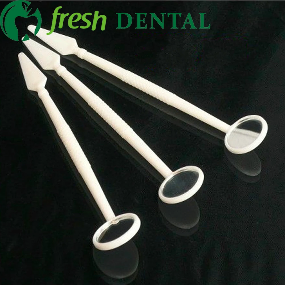 100PCS Disposable dental mirror Dental Explorer Mirror Dental Insrument