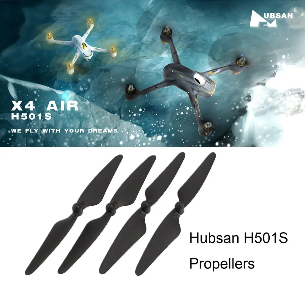 2 пары оригинальных пропеллеров Hubsan CW/CCW для H501S H501C H501A H501M 501 RC Quadcopter Drone запчасти и