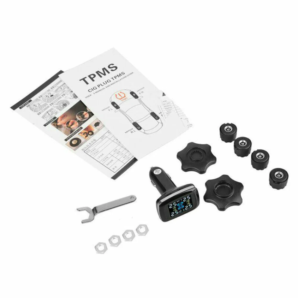 

TP620 Wireless Car TPMS Tire Pressure Monitor Cigarette Lighter External Type