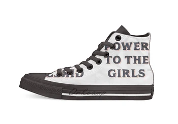 

Power To The Girls Casual High Top Canvas shoes sneakers Light Walking Shoes