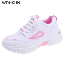 WDHKUN Women Casual Shoes Femme 2019 Spring Autumn Shoes Women Sneakers Flats Fashion Lace-Up White Breathable woman Sneakers WDHKUN Women Casual Shoes Femme 2019 Spring Autumn Shoes Women Sneakers Flats Fashion Lace-Up White Breathable woman Sneakers