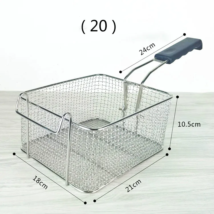 28 вариантов фритюрница из нержавеющей стали экран картофель фри рамки квадратный фильтр сетки зашифровать дуршлаг формы жарки корзины фритюрницы сетки - Цвет: 20