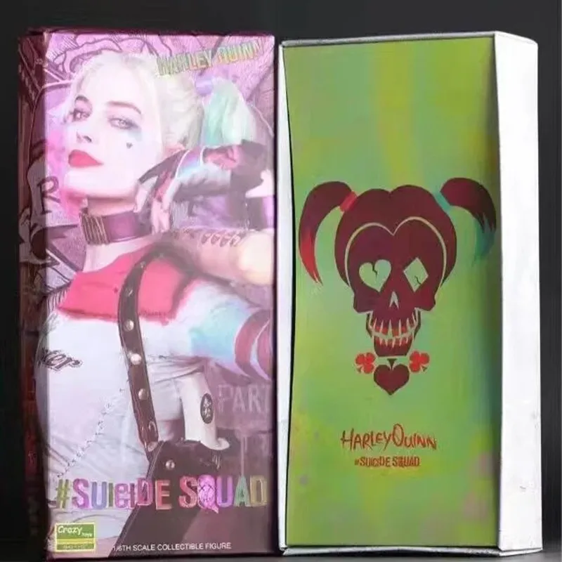 Crazy Toys Suicide Squad Harley Quinn Action Figure and Harley Quinn Keychain Doll Anime Collectible Model Toy 26cm In Boxed (3)