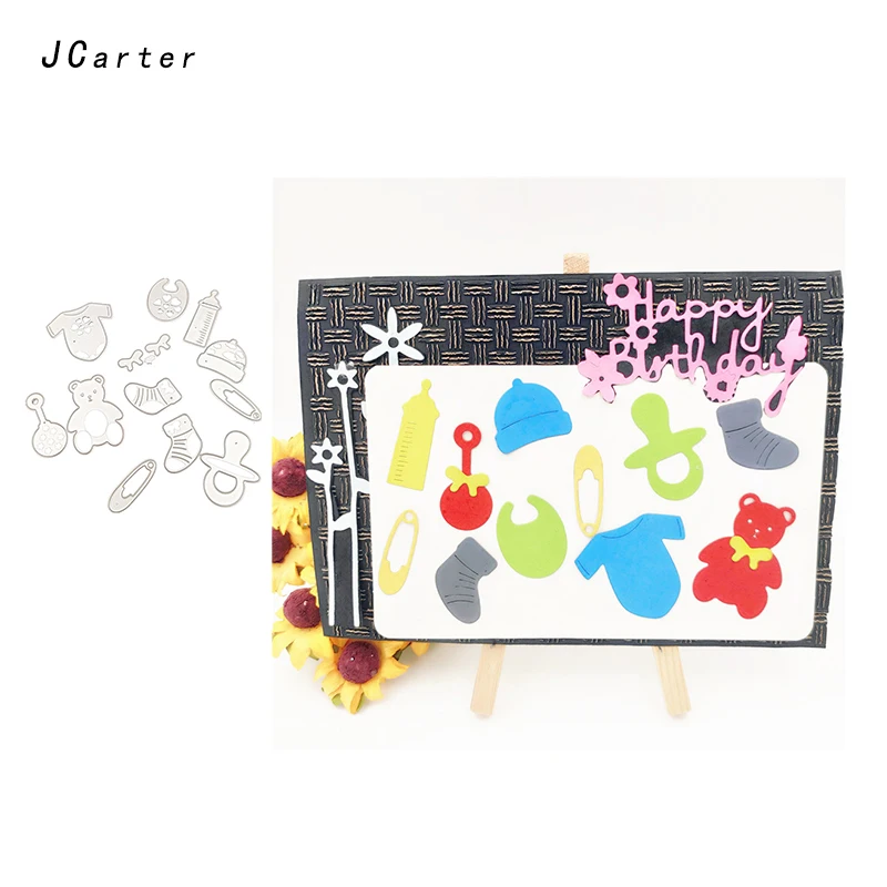 

JC 2019 Baby Toy Set Metal Cutting Dies for Scrapbooking DIY Embossing Folder Paper Cards Paper Handmade Album Crafts Stencil
