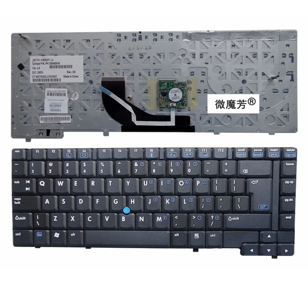 

New English laptop Keyboard for HP NC6400 6400 UI Layout With Point stick BLACK Replacement Keyboards