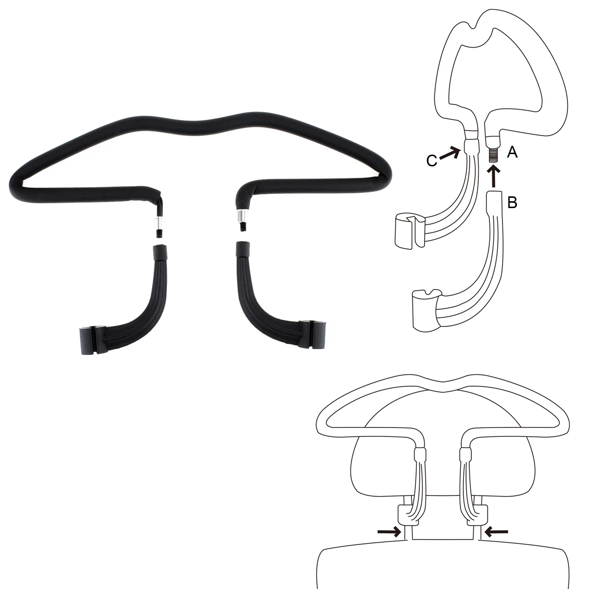 

Hangers Multifunctional Scalable Hangers Clothes Rack Auto Supplies Car Accessories For vw mazda